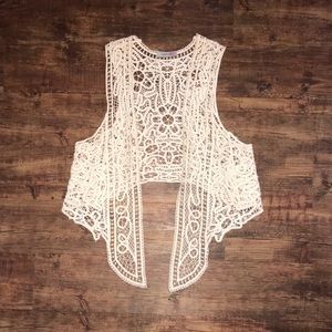 Creme Lace Vest